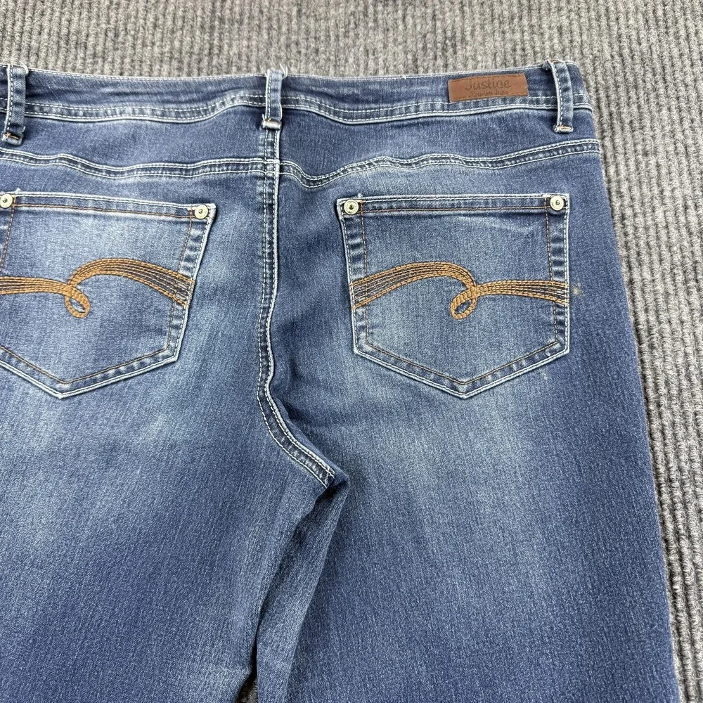 Justice‎ Premium Jeans Girls 16 Plus Blue Super Skinny Simply Low Stretch Denim